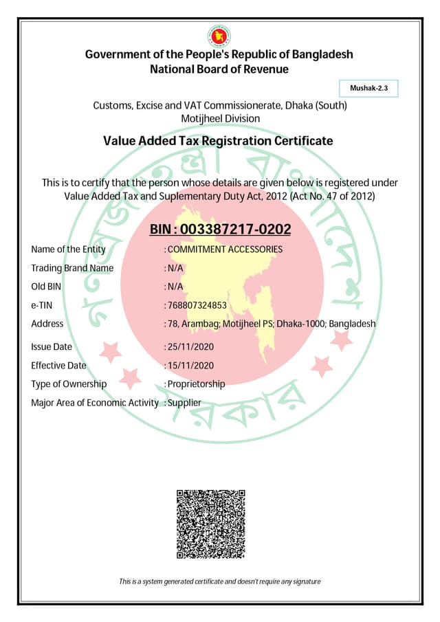 Commitment Accessories ISO