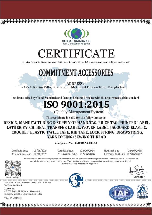 Commitment Accessories ISO